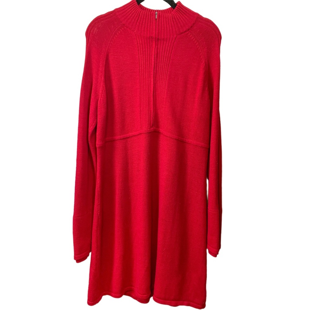 Athleta Red Long Sleeve Knit Dress